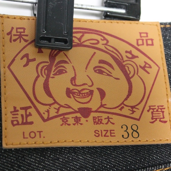 VTG Evisu Mens 38 Rare Design Jean Shorts A480 - Picture 5 of 8